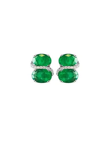 Wish Fine Jewelry 22.56ct Emerald Diamond 18K Gold Earring | Thumbnail 1 Wish Fine Jewelry 22.56ct Emerald Diamond 18K Gold Earring | Thumbnail 1