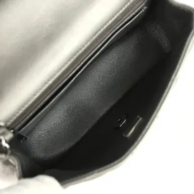 Chanel Chanel Mini Classic Rectangular Flap Bag Dark Silver Calfskin Ruthenium Hardware | Thumbnail 8 Chanel Chanel Mini Classic Rectangular Flap Bag Dark Silver Calfskin Ruthenium Hardware | Thumbnail 8