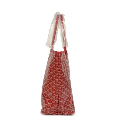 goyard Goyard Goyardine Red Saint Louis PM Tote Bag Palladium Hardware | Thumbnail 4 goyard Goyard Goyardine Red Saint Louis PM Tote Bag Palladium Hardware | Thumbnail 4