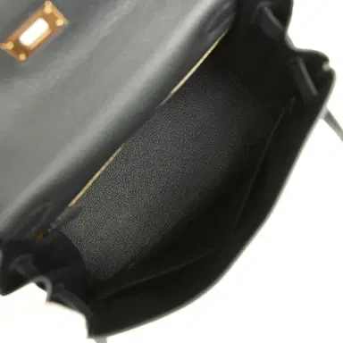 HERMÈS Hermes Kelly Retourne 28 Black Clemence Gold Hardware | Thumbnail 8 HERMÈS Hermes Kelly Retourne 28 Black Clemence Gold Hardware | Thumbnail 8