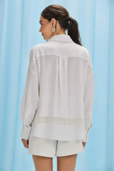 PatBo AQUAMIST LINEN EMBROIDERED SHIRT | Thumbnail 4 PatBo AQUAMIST LINEN EMBROIDERED SHIRT | Thumbnail 4