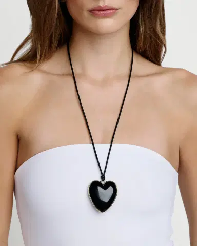 Jennifer Fisher Semi-Precious Heart Leather Cord Necklace | Thumbnail 2 Jennifer Fisher Semi-Precious Heart Leather Cord Necklace | Thumbnail 2