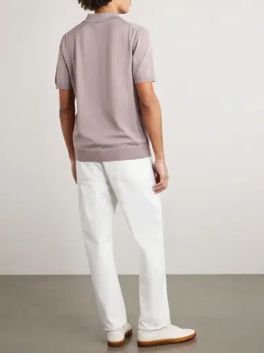 MR P. Silk and Cotton-Blend Polo Shirt - Men | Thumbnail 4 MR P. Silk and Cotton-Blend Polo Shirt - Men | Thumbnail 4