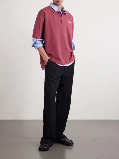 Acne Studios Egnes Logo-Embroidered Cotton Piqué Polo Shirt - Men | Thumbnail 2 Acne Studios Egnes Logo-Embroidered Cotton Piqué Polo Shirt - Men | Thumbnail 2