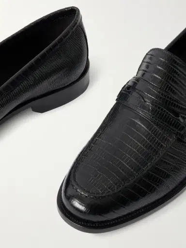 Manolo Blahnik Perry Lizard-Effect Leather Penny Loafers - Men | Thumbnail 5 Manolo Blahnik Perry Lizard-Effect Leather Penny Loafers - Men | Thumbnail 5