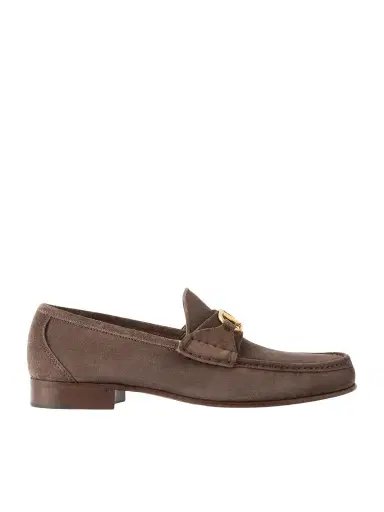 Valentino Garavani Logo-Embellished Suede Loafers - Men | Thumbnail 1 Valentino Garavani Logo-Embellished Suede Loafers - Men | Thumbnail 1