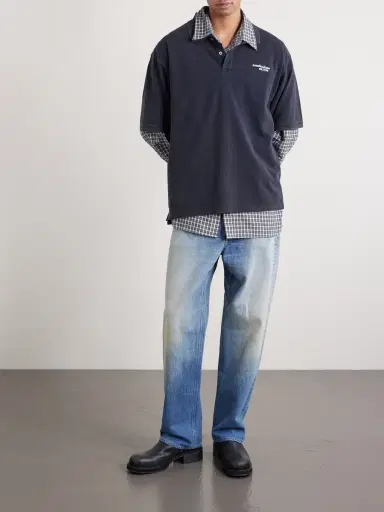 Acne Studios Egnes Logo-Embroidered Cotton Piqué Polo Shirt - Men | Thumbnail 2 Acne Studios Egnes Logo-Embroidered Cotton Piqué Polo Shirt - Men | Thumbnail 2