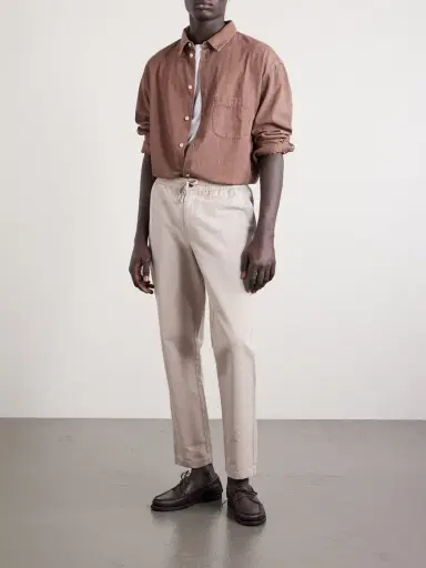 MR P. Straight-Leg Cotton and Linen-Blend Twill Drawstring Trousers - Men | Thumbnail 2 MR P. Straight-Leg Cotton and Linen-Blend Twill Drawstring Trousers - Men | Thumbnail 2