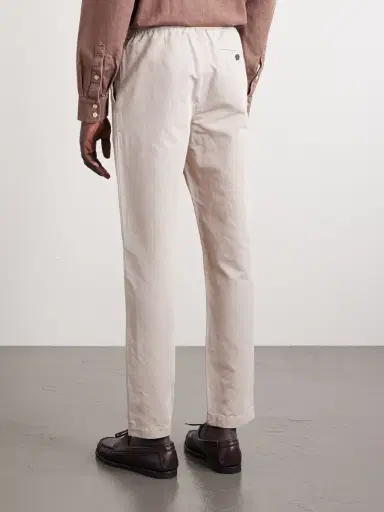 MR P. Straight-Leg Cotton and Linen-Blend Twill Drawstring Trousers - Men | Thumbnail 4 MR P. Straight-Leg Cotton and Linen-Blend Twill Drawstring Trousers - Men | Thumbnail 4