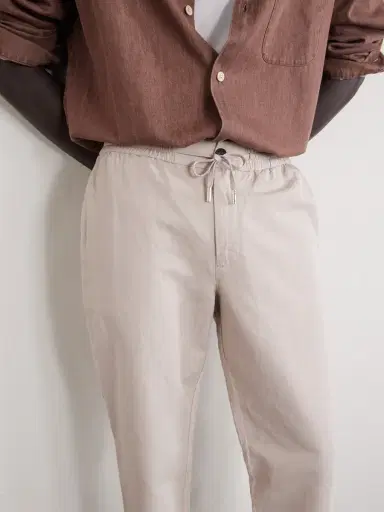MR P. Straight-Leg Cotton and Linen-Blend Twill Drawstring Trousers - Men | Thumbnail 5 MR P. Straight-Leg Cotton and Linen-Blend Twill Drawstring Trousers - Men | Thumbnail 5