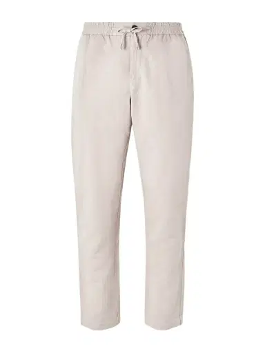 MR P. Straight-Leg Cotton and Linen-Blend Twill Drawstring Trousers - Men | Thumbnail 1 MR P. Straight-Leg Cotton and Linen-Blend Twill Drawstring Trousers - Men | Thumbnail 1