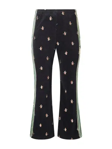 KAPITAL Cropped Flared Webbing-Trimmed Embroidered Cotton-Blend Corduroy Sweatpants - Men | Thumbnail 1 KAPITAL Cropped Flared Webbing-Trimmed Embroidered Cotton-Blend Corduroy Sweatpants - Men | Thumbnail 1