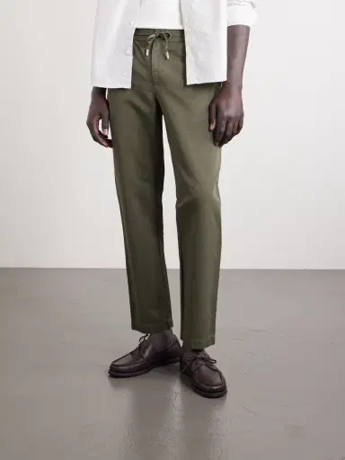 MR P. Straight-Leg Cotton and Linen-Blend Twill Drawstring Trousers - Men | Thumbnail 3 MR P. Straight-Leg Cotton and Linen-Blend Twill Drawstring Trousers - Men | Thumbnail 3