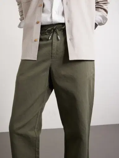 MR P. Straight-Leg Cotton and Linen-Blend Twill Drawstring Trousers - Men | Thumbnail 5 MR P. Straight-Leg Cotton and Linen-Blend Twill Drawstring Trousers - Men | Thumbnail 5