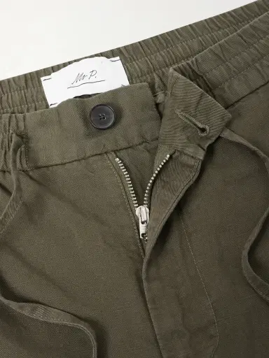 MR P. Straight-Leg Cotton and Linen-Blend Twill Drawstring Trousers - Men | Thumbnail 6 MR P. Straight-Leg Cotton and Linen-Blend Twill Drawstring Trousers - Men | Thumbnail 6