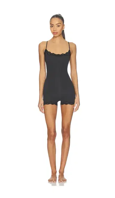 SKIMS Fits Everybody Lace Triangle Onesie | Thumbnail 1 SKIMS Fits Everybody Lace Triangle Onesie | Thumbnail 1