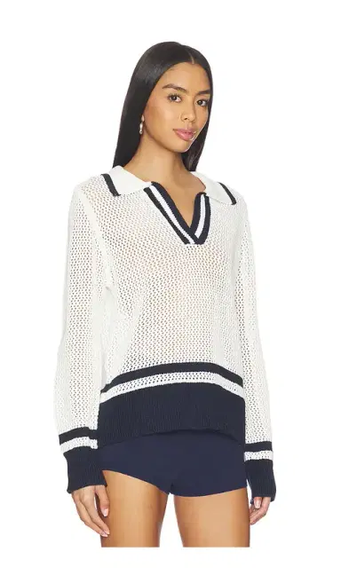 Bobi Polo Mix Stitch Sweater | Thumbnail 2 Bobi Polo Mix Stitch Sweater | Thumbnail 2