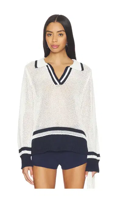 Bobi Polo Mix Stitch Sweater | Thumbnail 1 Bobi Polo Mix Stitch Sweater | Thumbnail 1