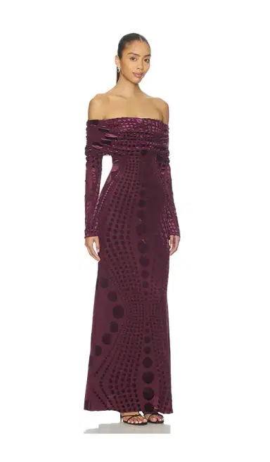 AFRM Thelma Burnout Velvet Dress | Thumbnail 2 AFRM Thelma Burnout Velvet Dress | Thumbnail 2