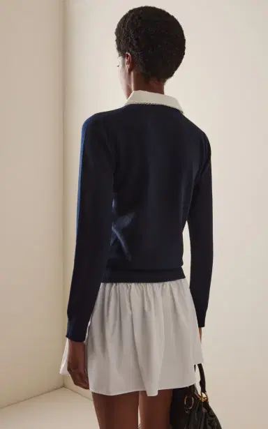 Miu Miu Collared Cashmere Cardigan | Thumbnail 4 Miu Miu Collared Cashmere Cardigan | Thumbnail 4