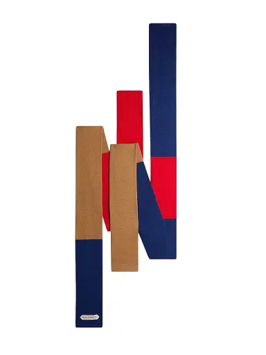 JW Anderson Men's Four-Ended Wool Scarf - Navy | Thumbnail 3 JW Anderson Men's Four-Ended Wool Scarf - Navy | Thumbnail 3