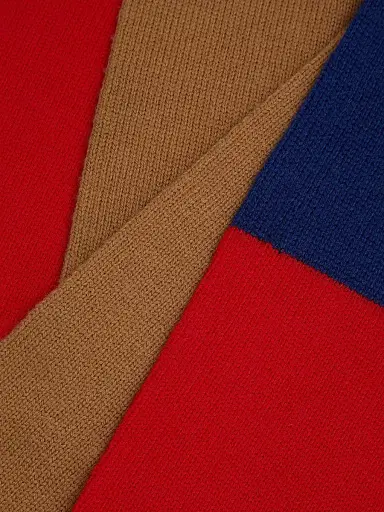 JW Anderson Men's Four-Ended Wool Scarf - Navy | Thumbnail 4 JW Anderson Men's Four-Ended Wool Scarf - Navy | Thumbnail 4