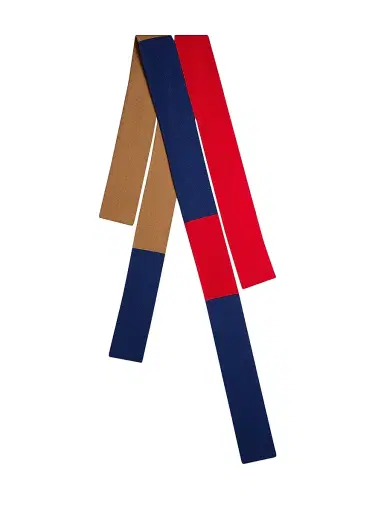 JW Anderson Men's Four-Ended Wool Scarf - Navy | Thumbnail 1 JW Anderson Men's Four-Ended Wool Scarf - Navy | Thumbnail 1