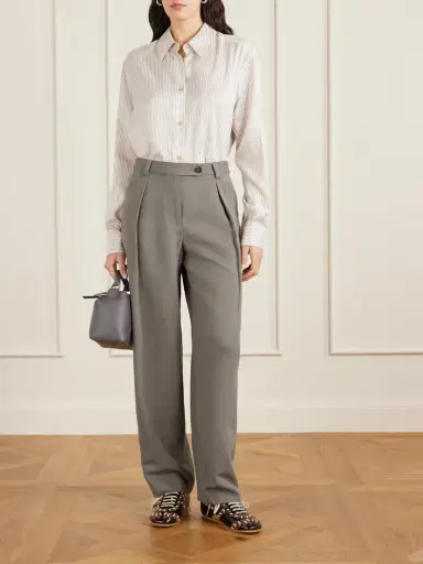 Matteau Pleated Woven Straight-leg Pants | Thumbnail 2 Matteau Pleated Woven Straight-leg Pants | Thumbnail 2