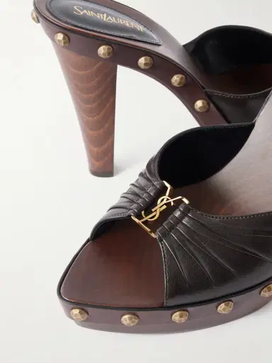 Saint Laurent Babylone Embellished Leather Mules | Thumbnail 5 Saint Laurent Babylone Embellished Leather Mules | Thumbnail 5