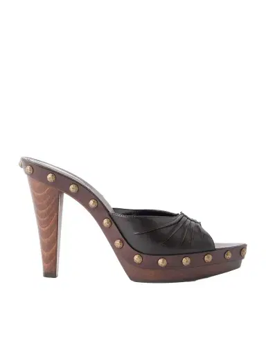 Saint Laurent Babylone Embellished Leather Mules | Thumbnail 1 Saint Laurent Babylone Embellished Leather Mules | Thumbnail 1