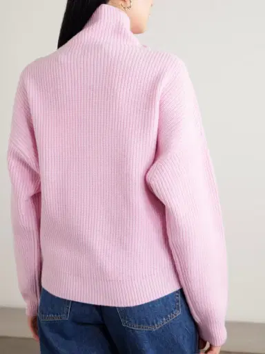 Isabel Marant Brooke Ribbed Merino Wool And Cashmere-blend Turtleneck Sweater | Thumbnail 3 Isabel Marant Brooke Ribbed Merino Wool And Cashmere-blend Turtleneck Sweater | Thumbnail 3