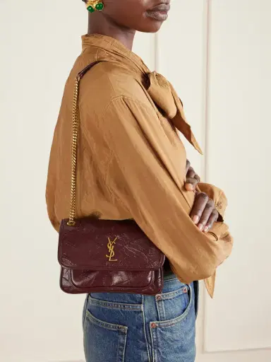 Saint Laurent Niki Mini Crinkled-leather Shoulder Bag | Thumbnail 2 Saint Laurent Niki Mini Crinkled-leather Shoulder Bag | Thumbnail 2