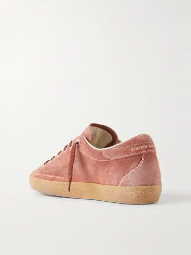 Golden Goose Super-star Distressed Leather-trimmed Suede Sneakers | Thumbnail 3 Golden Goose Super-star Distressed Leather-trimmed Suede Sneakers | Thumbnail 3