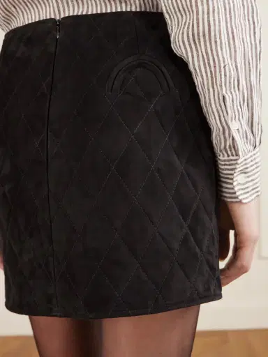 Blazé Milano Viva Coci Quilted Suede Mini Skirt | Thumbnail 5 Blazé Milano Viva Coci Quilted Suede Mini Skirt | Thumbnail 5