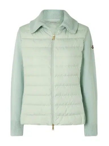 Moncler Wool And Padded Quilted Shell Down Cardigan | Thumbnail 1 Moncler Wool And Padded Quilted Shell Down Cardigan | Thumbnail 1