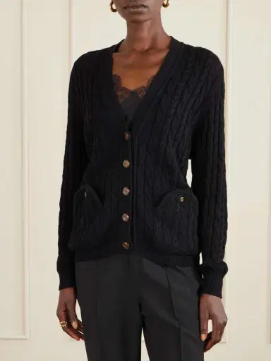 Blazé Milano Ket Cable-knit Cotton Cardigan | Thumbnail 3 Blazé Milano Ket Cable-knit Cotton Cardigan | Thumbnail 3