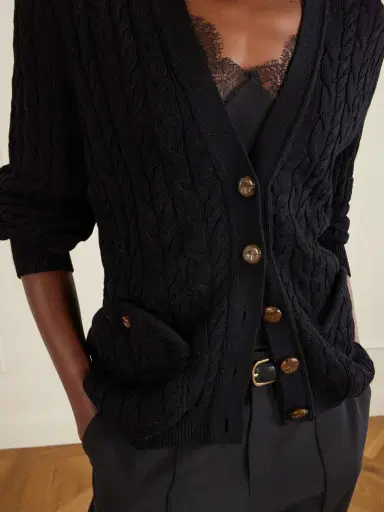 Blazé Milano Ket Cable-knit Cotton Cardigan | Thumbnail 5 Blazé Milano Ket Cable-knit Cotton Cardigan | Thumbnail 5