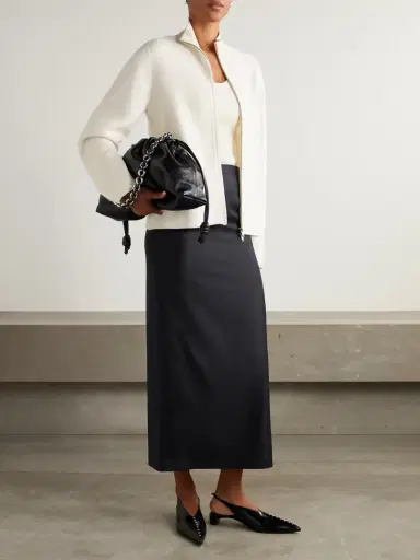 Loulou de Saison Cara Wool Midi Skirt | Thumbnail 2 Loulou de Saison Cara Wool Midi Skirt | Thumbnail 2