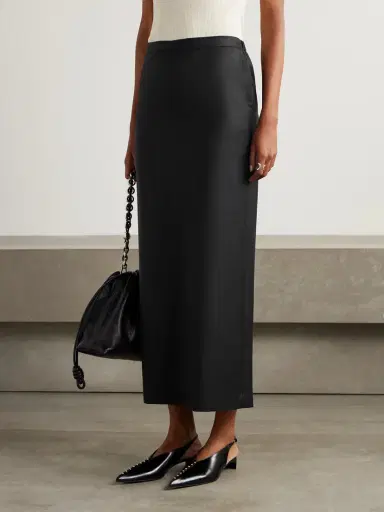 Loulou de Saison Cara Wool Midi Skirt | Thumbnail 3 Loulou de Saison Cara Wool Midi Skirt | Thumbnail 3