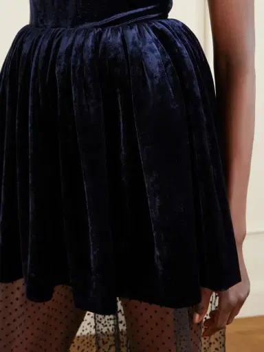 Alaïa Pleated Velvet Turtleneck Mini Dress | Thumbnail 6 Alaïa Pleated Velvet Turtleneck Mini Dress | Thumbnail 6