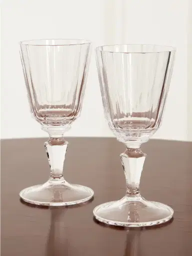 LOBMEYR Set Of Two Crystal Wine Glasses | Thumbnail 1 LOBMEYR Set Of Two Crystal Wine Glasses | Thumbnail 1