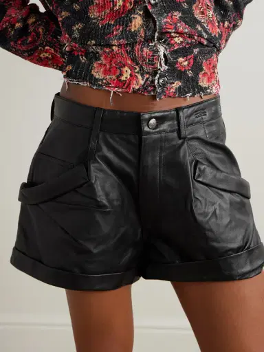 R13 Gathered Leather Shorts | Thumbnail 3 R13 Gathered Leather Shorts | Thumbnail 3
