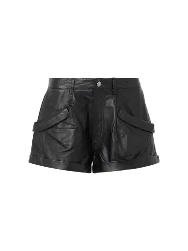 R13 Gathered Leather Shorts | Thumbnail 1 R13 Gathered Leather Shorts | Thumbnail 1