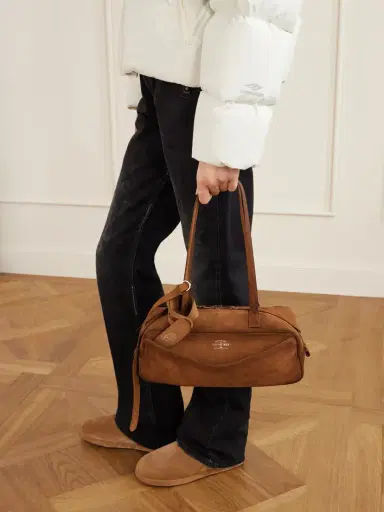 Balenciaga Carrie Small Suede Shoulder Bag | Thumbnail 2 Balenciaga Carrie Small Suede Shoulder Bag | Thumbnail 2