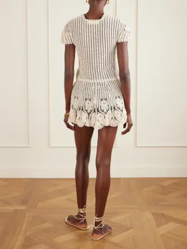 Magda Butrym Layered Jersey And Crocheted Cotton Top | Thumbnail 3 Magda Butrym Layered Jersey And Crocheted Cotton Top | Thumbnail 3