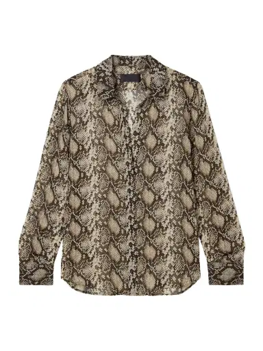 Nili Lotan Gaia Snake-print Silk Crepe De Chine Shirt | Thumbnail 1 Nili Lotan Gaia Snake-print Silk Crepe De Chine Shirt | Thumbnail 1