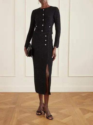 Alessandra Rich Embellished Knitted Midi Skirt | Thumbnail 2 Alessandra Rich Embellished Knitted Midi Skirt | Thumbnail 2