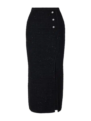 Alessandra Rich Embellished Knitted Midi Skirt | Thumbnail 1 Alessandra Rich Embellished Knitted Midi Skirt | Thumbnail 1