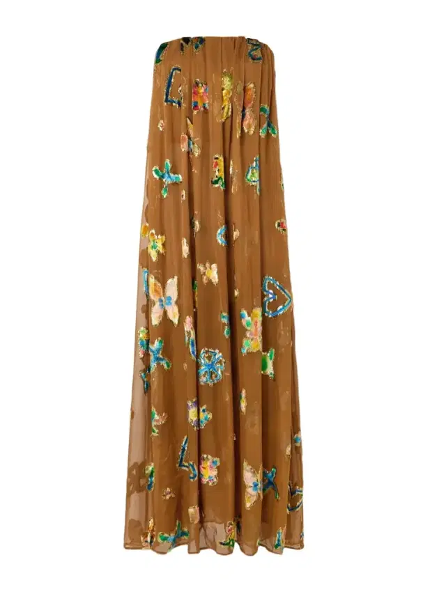 Velvet-trimmed Gathered Metallic Silk-blend Gown Velvet-trimmed Gathered Metallic Silk-blend Gown