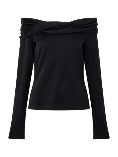 Max Mara Off-the-shoulder Wool Top | Thumbnail 1 Max Mara Off-the-shoulder Wool Top | Thumbnail 1